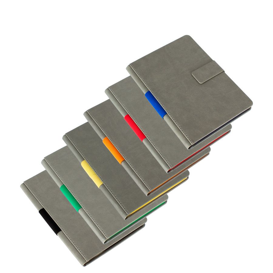 CUADERNO GRIS CIERRE IMANTADO -[N33]d