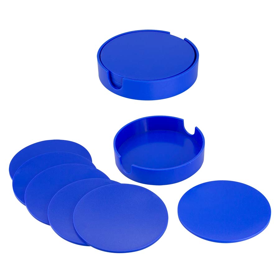 SET DE POSAVASOS PLÁSTICOS REDONDOS -[W7]d