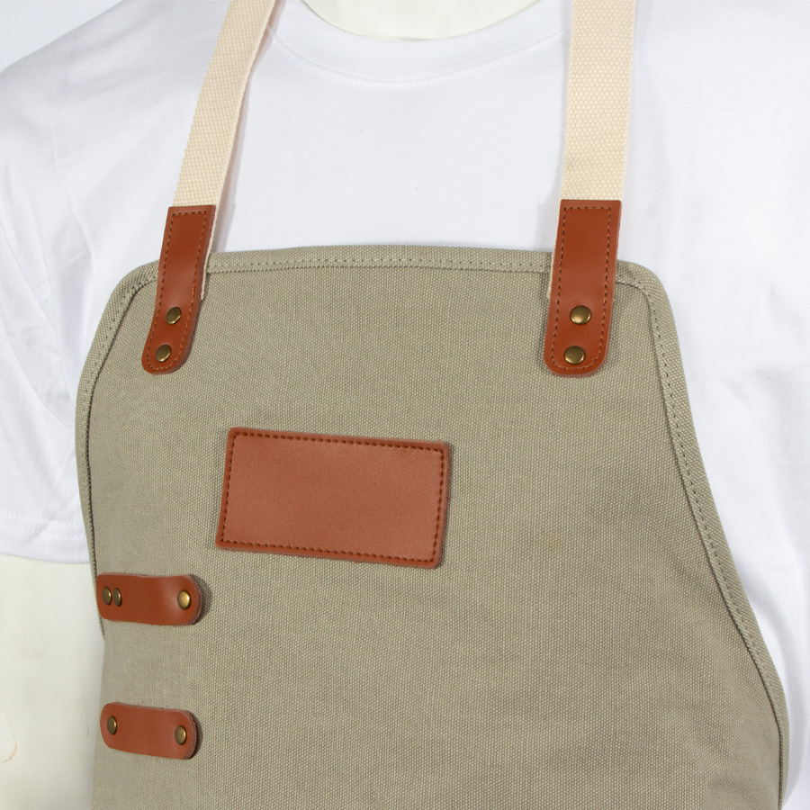 PECHERA ASADOR CANVAS ALGODÓN 10 ONZAS -[H70]d