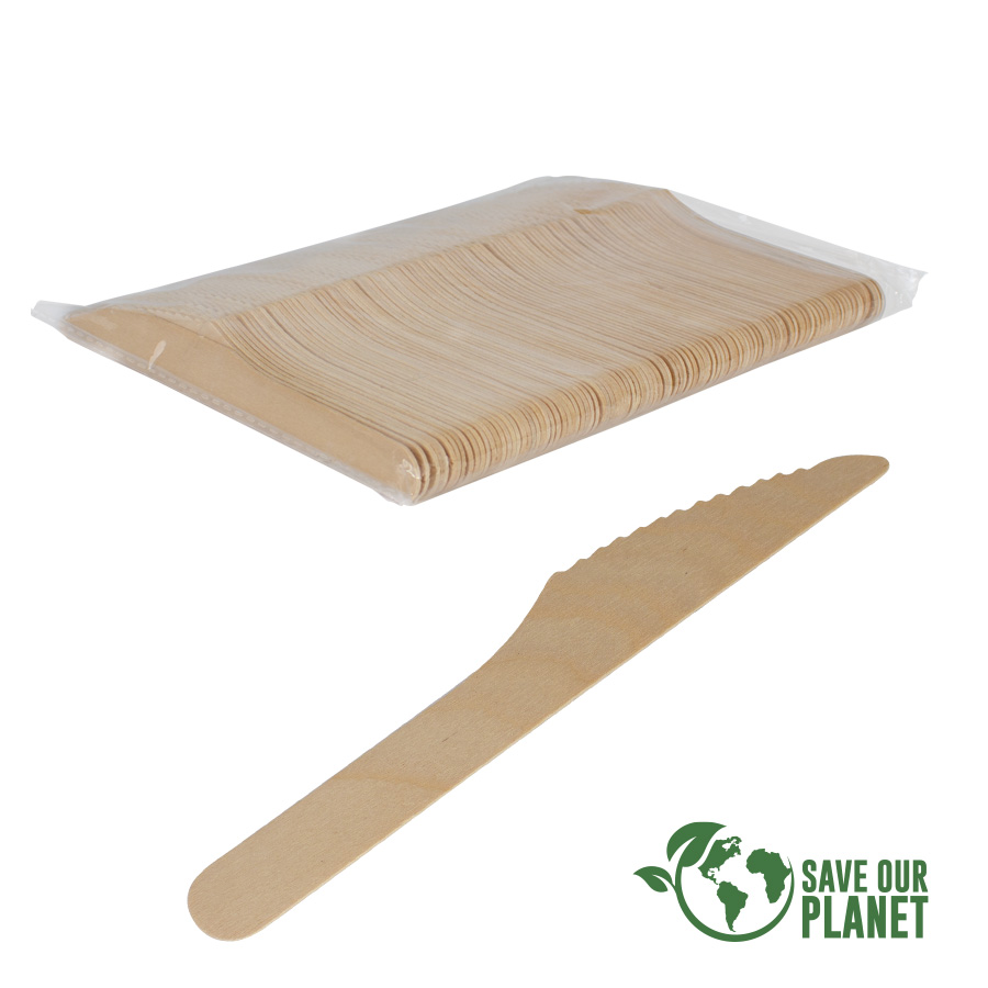 Bolsa con 100 cuchillos de madera de Abedul -[E122]d