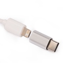 Adaptador dual Micro USB / i-phone / Tipo C -[U82]d
