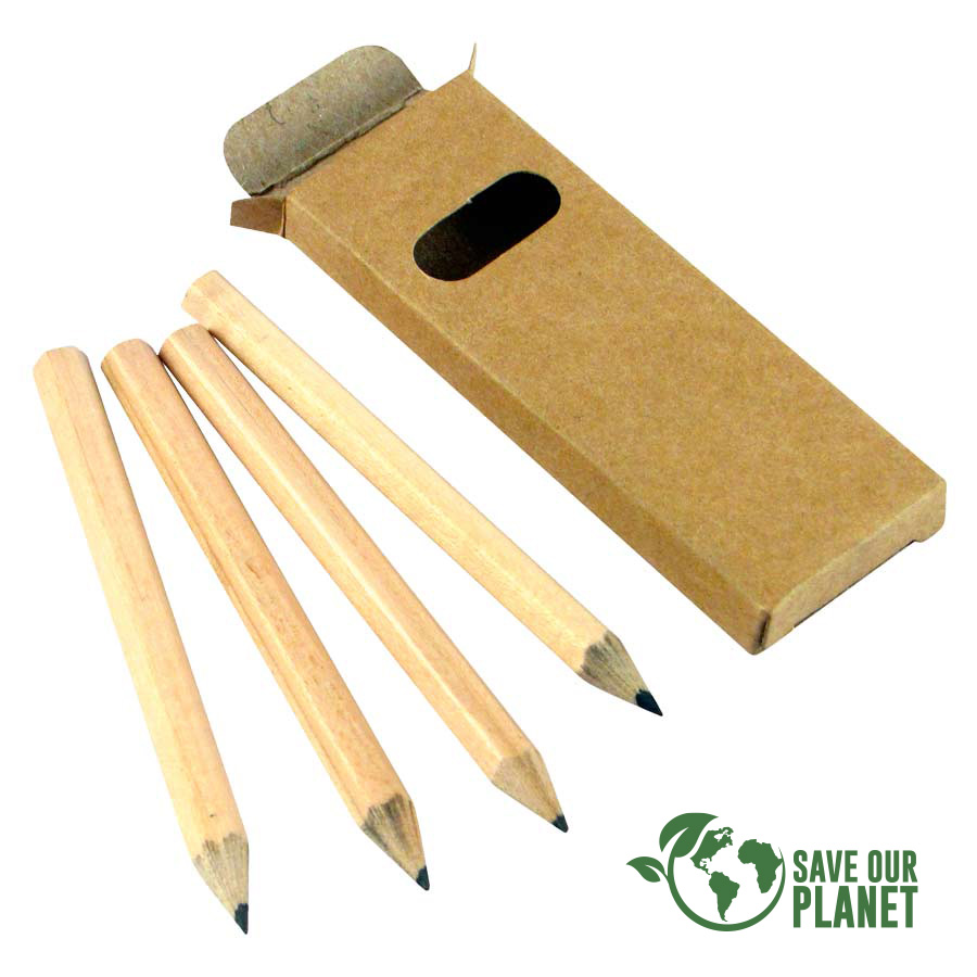 SET 4 LÁPICES DE GRAFITO NEGRO -[L28]d