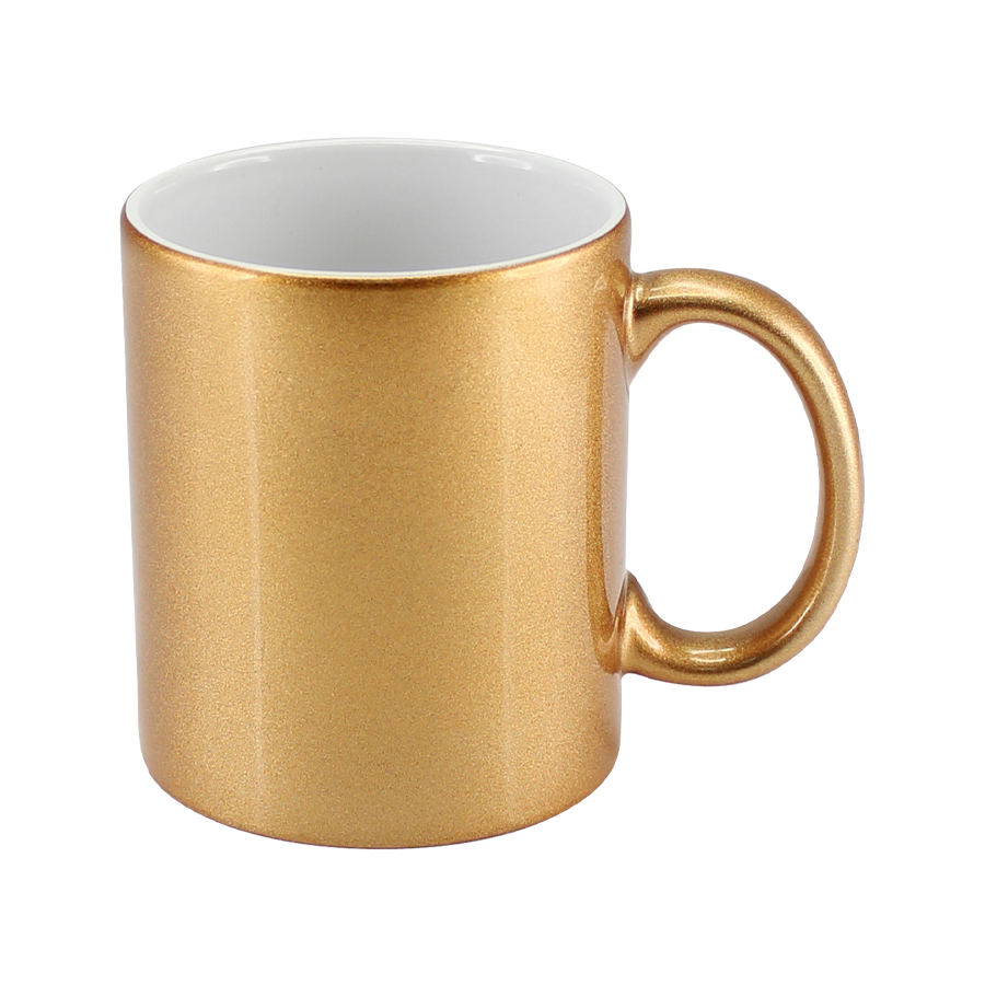 TAZÓN CERÁMICO DORADO 340CC SUBLIMACIÓN -[Y4]d