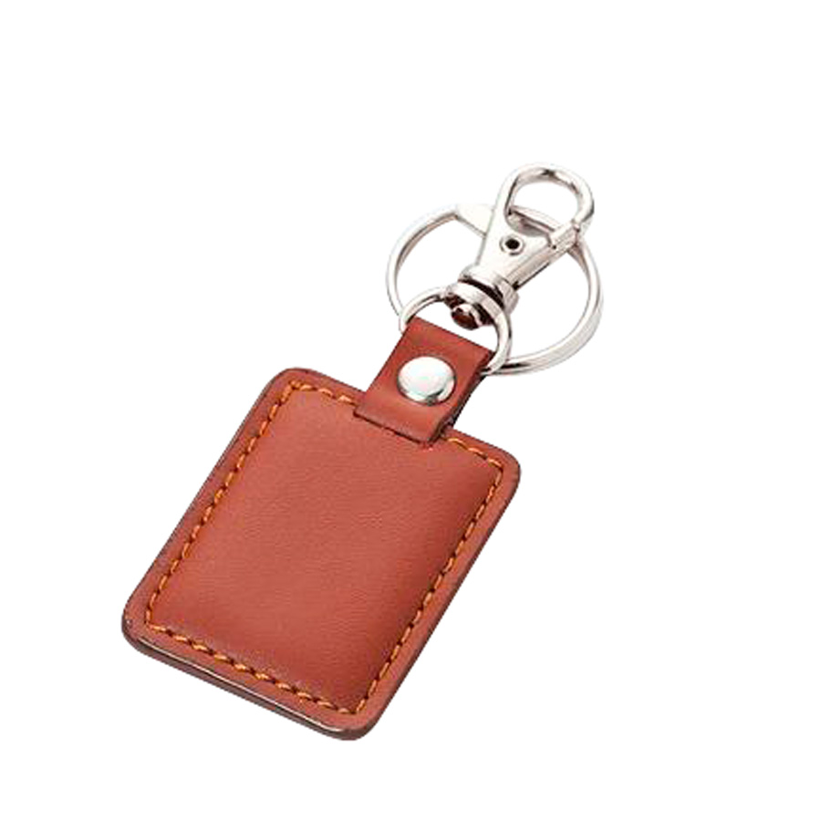 LLAVERO SIMIL CUERO CAFÉ -[K13]d