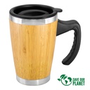 MUG DE BAMBOO CON ASA PLÁSTICA 400CC -[B64]d