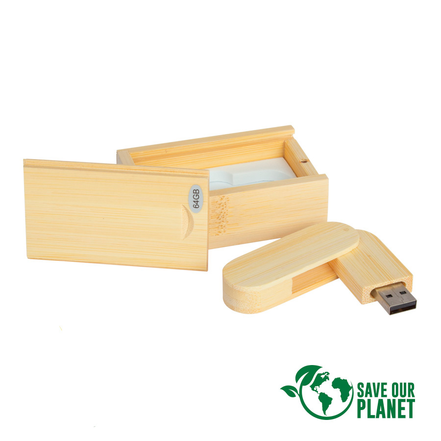 USB PENDRIVE 64GB DE BAMBOO -[B100]d