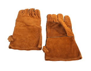 [H61-10] PAR DE GUANTES DE CUERO GAMUZA -[H61]d