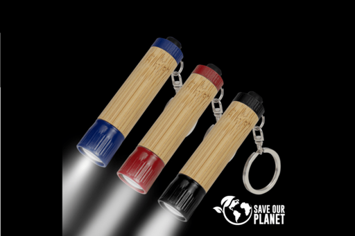 [B56] LLAVERO-LINTERNA LED CUERPO BAMBOO -[B56]d
