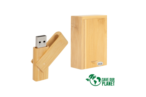[B101-12] USB PENDRIVE GIRO 64GB DE BAMBOO -[B101]d