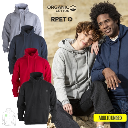 [1302] Sudadera Adulto con Capucha Harnix
