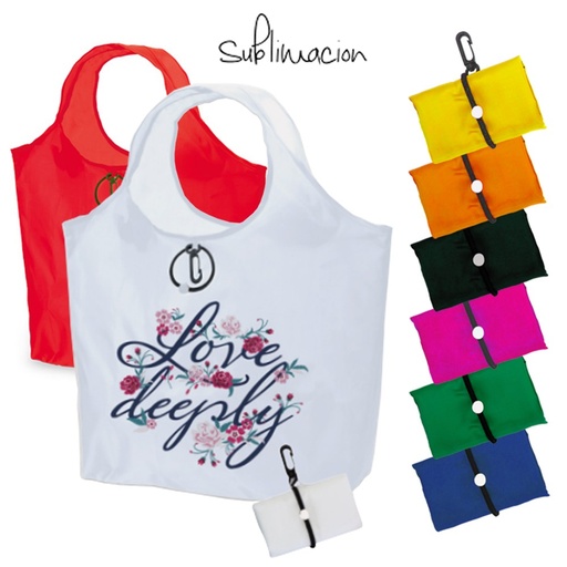 [4468] Bolsa Plegable Persey 38 cm x 42.5 cm x 7 cm 